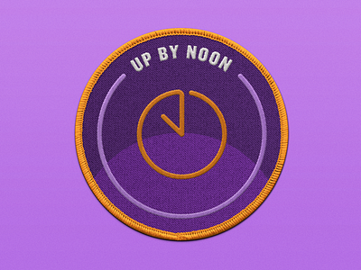 Working From Home Merit Badge - Up By Noon bsds design flat graphic graphic design icon illustration merit badge monoline patch vector