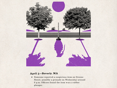 April 5—Beverly, MA design graphic design humor illustration mid century north shore crime wave personal project