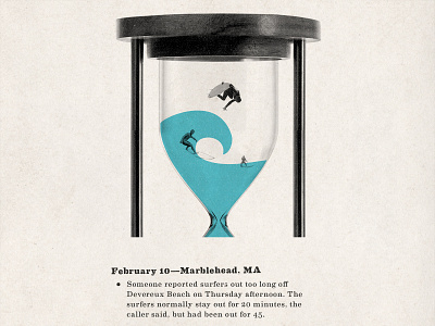February 10—Marblehead, MA design graphic design humor illustration mid century north shore crime wave personal project