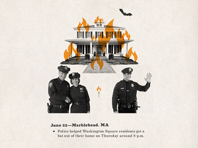 June 22—Marblehead, MA design graphic design humor illustration mid century north shore crime wave personal project