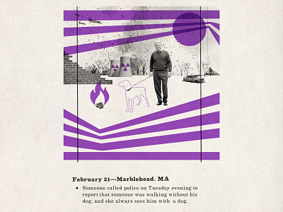 February 21—Marblehead, MA design graphic design humor illustration mid century north shore crime wave personal project