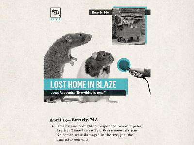 April 13—Beverly, MA design graphic design humor illustration mid century north shore crime wave personal project
