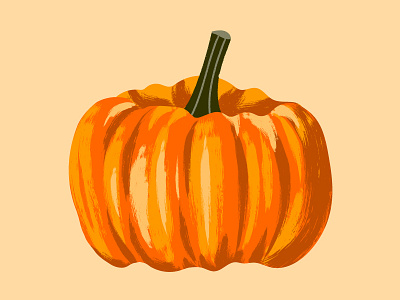 National Pumpkin Day autumn brushes fall food halloween illustration october orange pumpkin texture vector