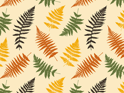 Fern Pattern art colors design digital elegant fern illustration leaves nature pattern plant vector