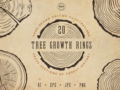 New! Tree Growth Rings Set