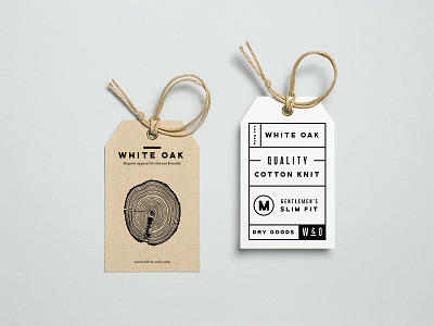 White Oak Label Tag art branding design illustration label layout mockup natural rings tag tree ring typography