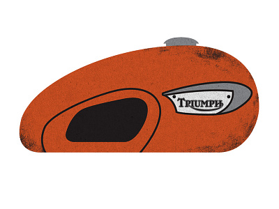 Triumph Bonneville Fuel Tank design distressed fuel tank illustration motorcycle print texture triumph triumph bonnebille