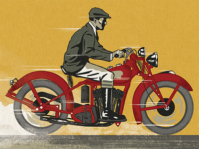 Indian Trail Blazer art digital distressed handdrawn illustration indian motorcycle indian scout moto motorbikes motorcycle print retro texture vintage