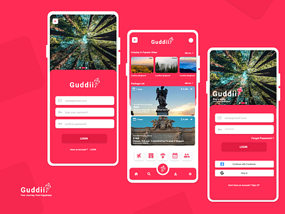 Guddi - The Travel Book branding design hotel booking hotelapp hotelappui hotelbookingui hotelui mobile app mobile app design mobile ui mobile ui kit mobile uiux mobilui ui ui design uidesign uiux