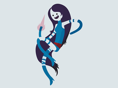 Marceline Psylocke adventure time cartoon character art crossover digital illustration fanart illustration illustrator vector xmen