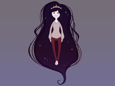 Marcey In Space adventure time fanart illustration illustrator marceline vector