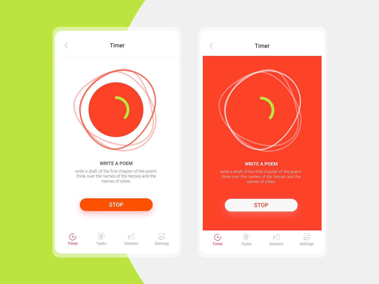 Pomodoro Timer App Design