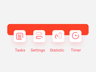 Icons for PIMER App design figma flat icon minimal pomodoro time time management timer vector