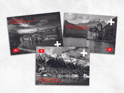 Swiss Postcards photography photoshop postcard design swiss design typography weeklywarmup