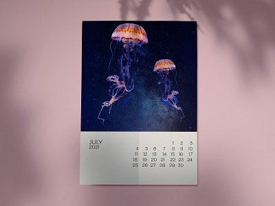 Space Jellyfish - July Calendar