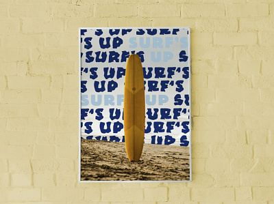 Surf Poster bold branding collage color culture design photoshop surf typography