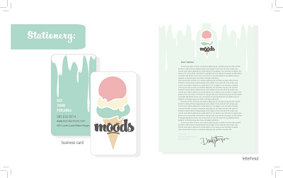 MOODs Stationary branding design