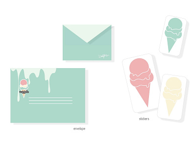 MOODs Stationary branding illustration logo