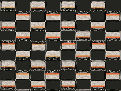 Retro Cassette Pattern 90s cassette tape design illustration pattern retro design