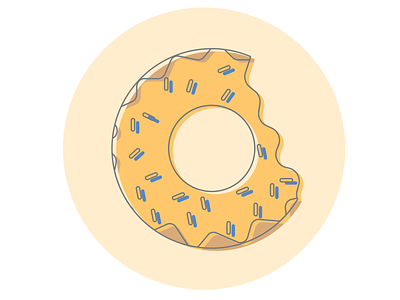 Donut design donut flat design illustration sprinkles vector