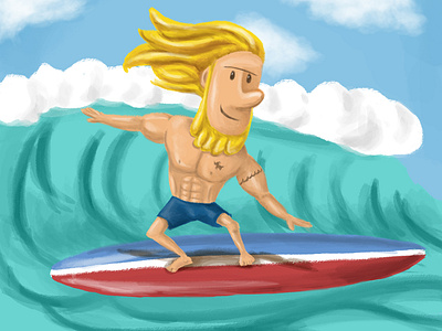 Surfer animation character art character design design design art designspiration desinger digital 2d digital paint illustator illustration