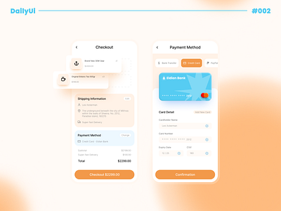 DailyUi #002 - Credit Card Checkout appdesign appui appuiux checkout page credit card credit card checkout dailyui dailyui002 dailyuichallenge uiux