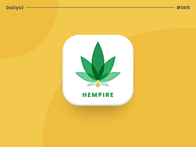 DailyUi #005 - App Icon app design app icon design app icons hemp hemp logo hemp oil logo logo design logo design concept ui uiux