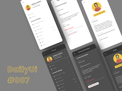 DailyUi #007 - Setting