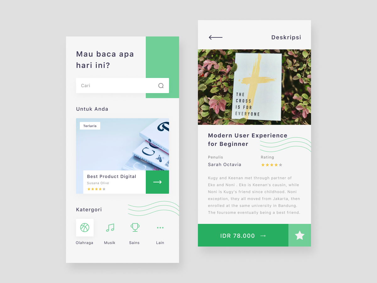 Reading App by Rachmat Kurniawan on Dribbble