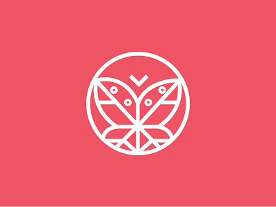 Logo branding butterfly geometric identity illustration logo