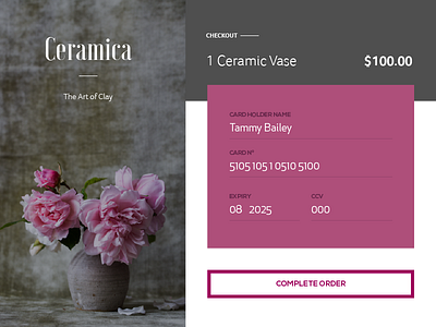 Credit Card Checkout 002 checkout credit card daily ui form ui