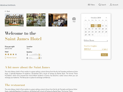 Hotel Page Concept