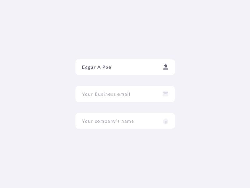 Form submission made a bit easier api app app design b2b clearbit email form form design form elements form field input landingpage