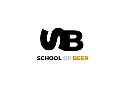 School of Beer (SB) Logo Concept branding design icon logo logo design logotype type art type design typeface typography vector