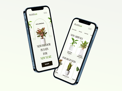 Plants Lab | Plants Shop UI app app design branding design icon logo minimal mobile mobile app mobile design mobile ui plants plants app typography ui ui ux ui design uiux user interface