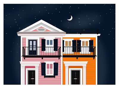 Cozy Pink House Illustration | Made in Figma architecture architecture illustration concept art concept artist digital art digital artist environment art figma illustration vector vector illustration