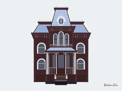 Bates Motel Architecture Illustration | Made in Figma
