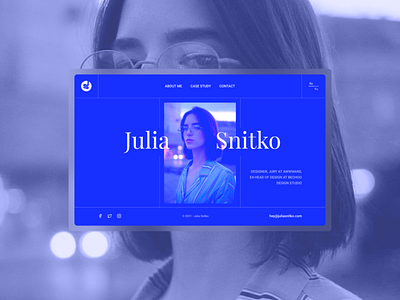 Julia Snitko (JS) | Concept Web UI Design!