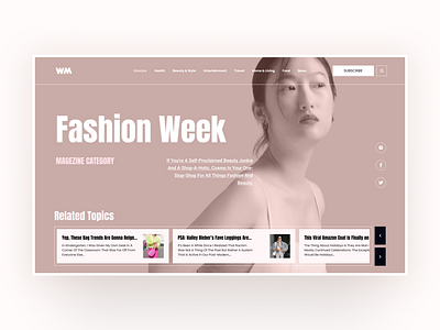Fashion Week 一 Women Magazine | Visual Design