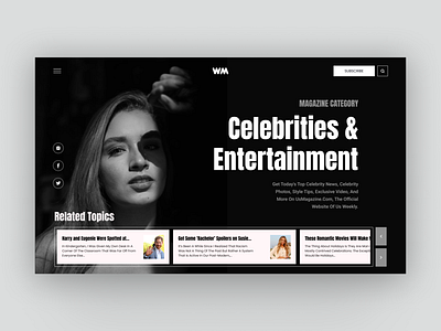 Celebrities & Entertainment - Women Magazine | UI Design Series!