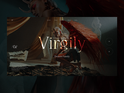 Virgily | Demon Family 一 Landing Page Design app branding design freelance designer freelancer graphic design landing page portfolio product design serif font typography ui ui design ui ux user experience user interface ux web web design website