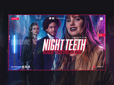 Netflix Night Teeth Landing Page 一 Concept UI Design