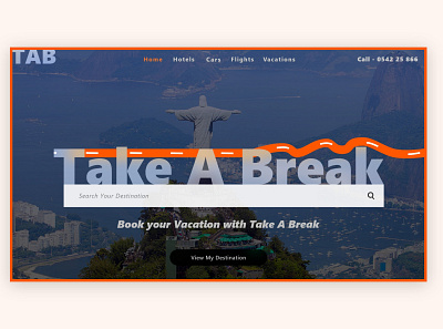 Take A Break app branding character design html illustration interaction interface logo travel travel app travelling travelling website trip ui ux web website