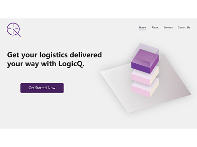 LogicQ Home Page with Isometric Box Design