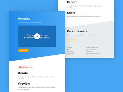 FontKey Landing Page design homepage landing page modern ui web website