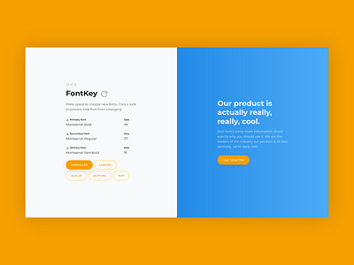 FontKey Main Interface dashboard design modern ui web website