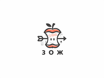 ЗОЖ design illustration logo print vector
