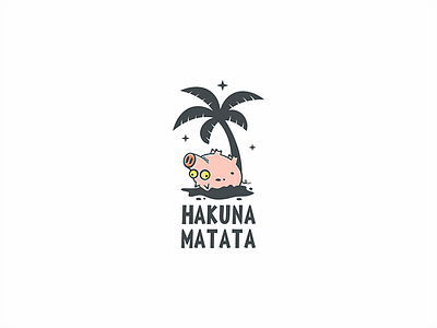 HAKUNA MATATA design illustration logo print vector