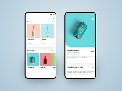 wine app app blue boutique cark commodity design drink fillet icon ios iphonex price recoommed rose wine shopping ui ux white wine wine bar