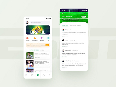 ESPN Sports App Community Page app basketball card cristiano ronaldo design focus hot discussion j luo lastest reply popular score soccer soccer area sportswear time tunisian cup ui ux video view